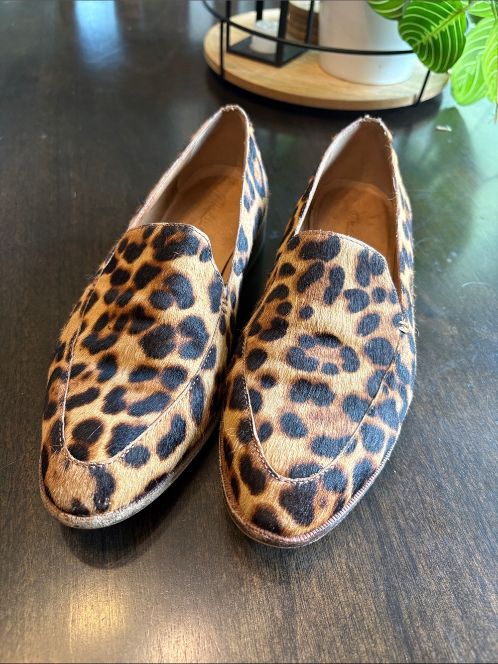 Madewell Leopard Print Calf Hair Women's Slip-On Loafers
